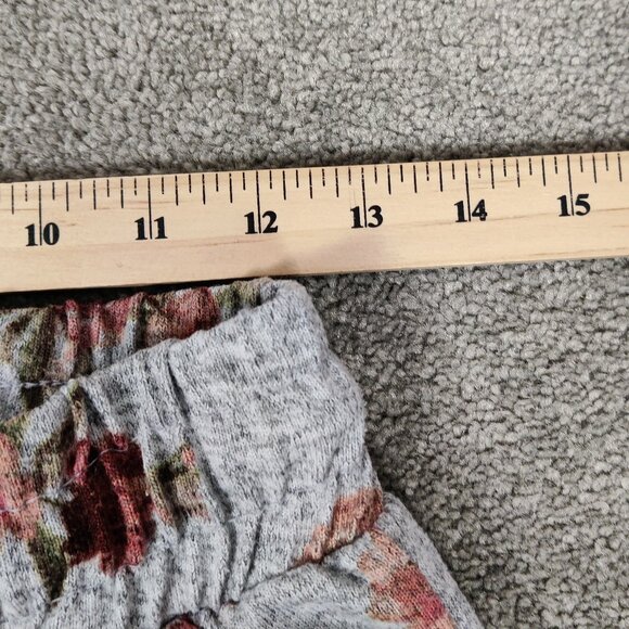 Ardene Women's Pajama Bottom Size M Gray Floral Jogger Style Knitted Comfy Daily - Picture 7 of 10
